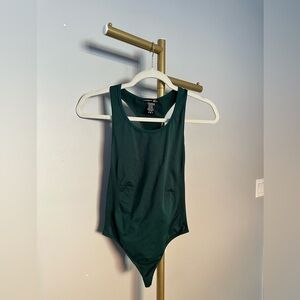 Dark Green Thong Bodysuit